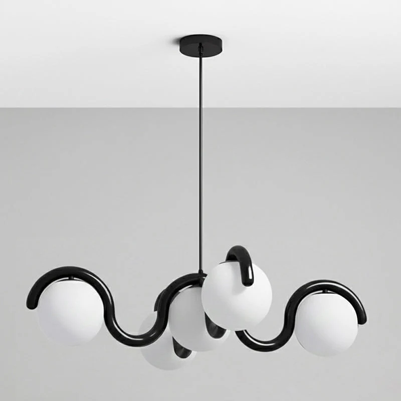 Moderne Kroonluchter met Messing en Glas – Artistieke Verlichting voor Eetkamer en Woonkamer | Sansoti