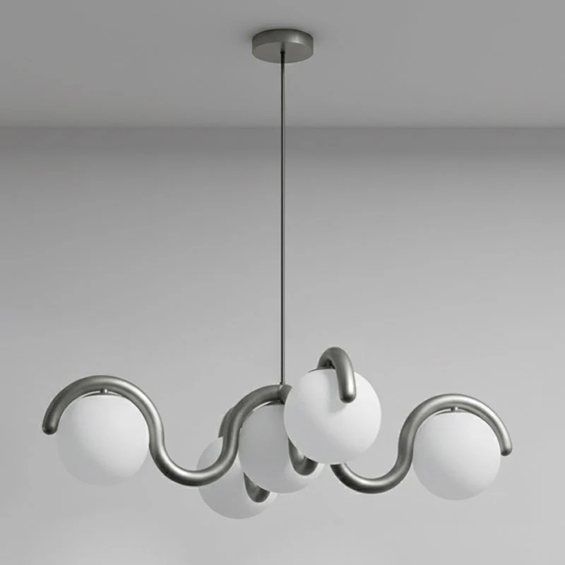 Moderne Kroonluchter met Messing en Glas – Artistieke Verlichting voor Eetkamer en Woonkamer | Sansoti