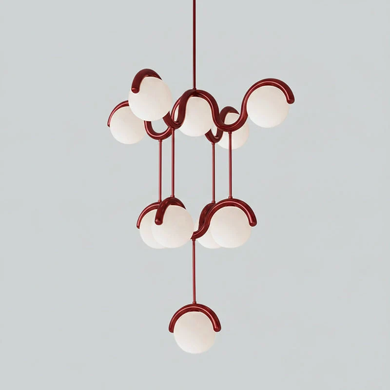 Moderne Kroonluchter met Messing en Glas – Artistieke Verlichting voor Eetkamer en Woonkamer | Sansoti