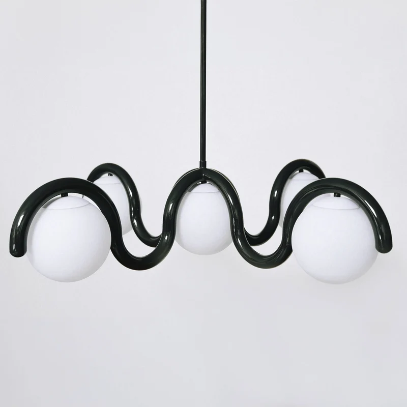 Moderne Kroonluchter met Messing en Glas – Artistieke Verlichting voor Eetkamer en Woonkamer | Sansoti