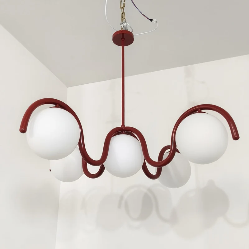 Moderne Kroonluchter met Messing en Glas – Artistieke Verlichting voor Eetkamer en Woonkamer | Sansoti