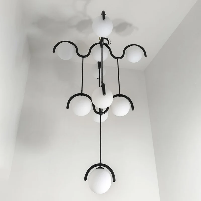 Moderne Kroonluchter met Messing en Glas – Artistieke Verlichting voor Eetkamer en Woonkamer | Sansoti