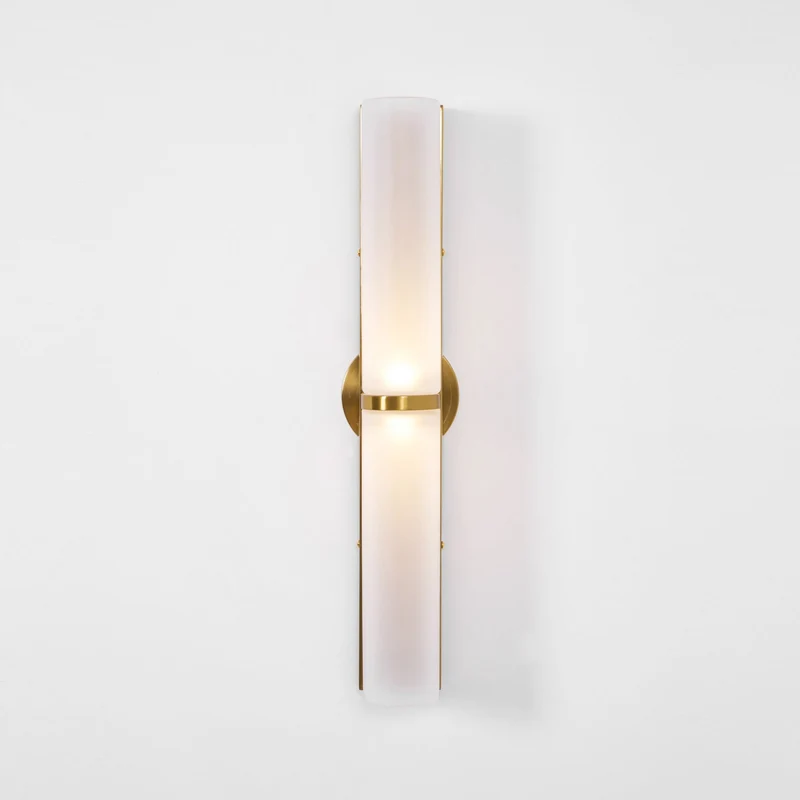 Smalle Buis Wandlamp met Glazen Kap – Moderne Wandverlichting voor Hal en Woonkamer | Sansoti