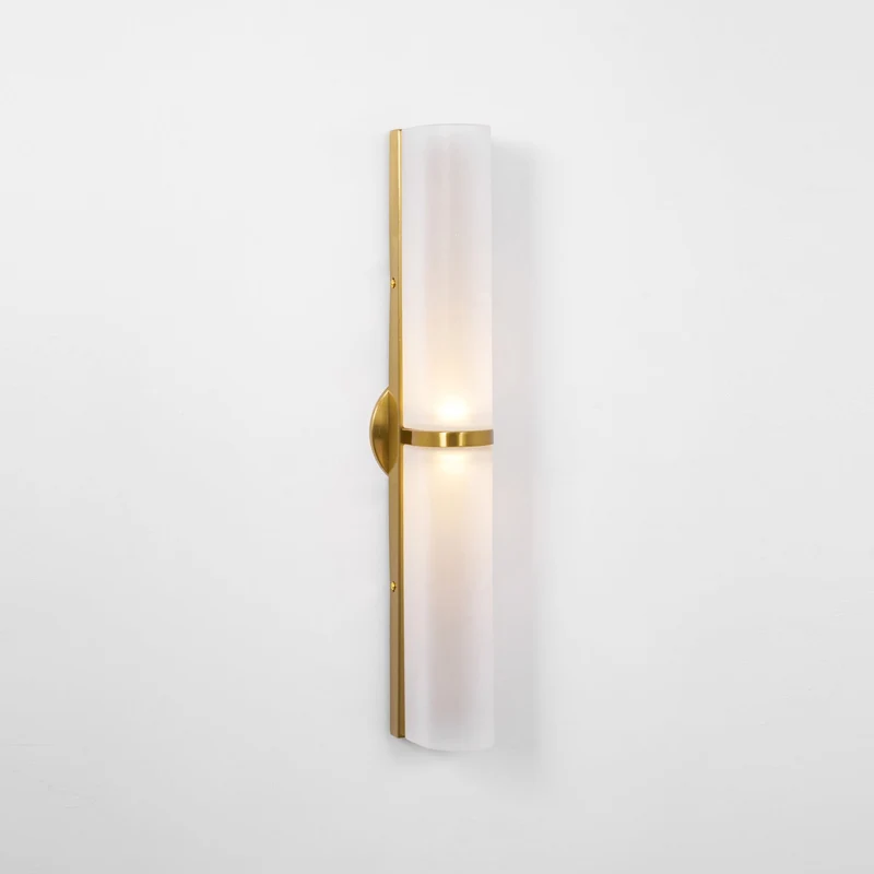Smalle Buis Wandlamp met Glazen Kap – Moderne Wandverlichting voor Hal en Woonkamer | Sansoti