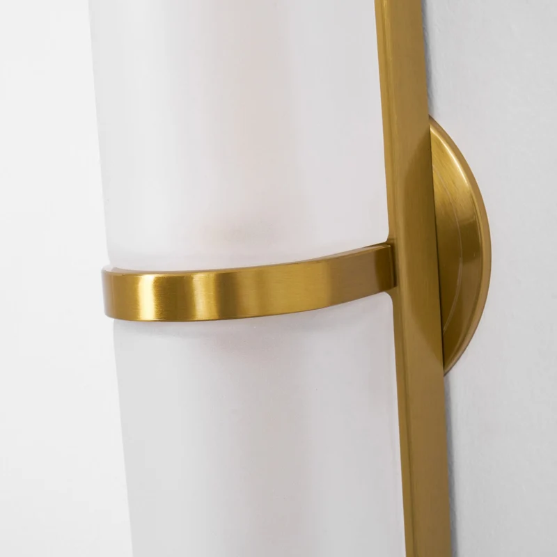 Smalle Buis Wandlamp met Glazen Kap – Moderne Wandverlichting voor Hal en Woonkamer | Sansoti