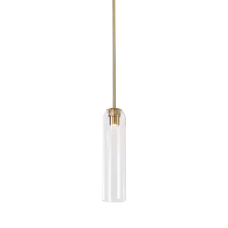 Glazen Hanglamp met Lange Buis – Mondgeblazen Glas Zwart of Goud Finish 10cm Diameter | Sansoti