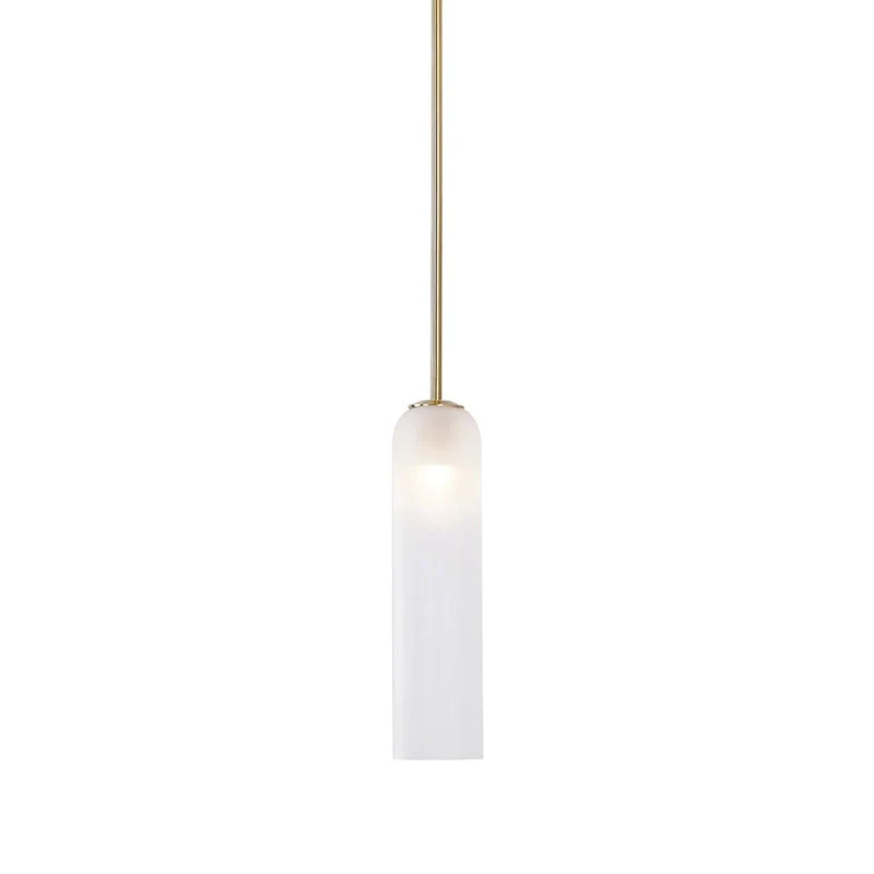 Glazen Hanglamp met Lange Buis – Mondgeblazen Glas Zwart of Goud Finish 10cm Diameter | Sansoti