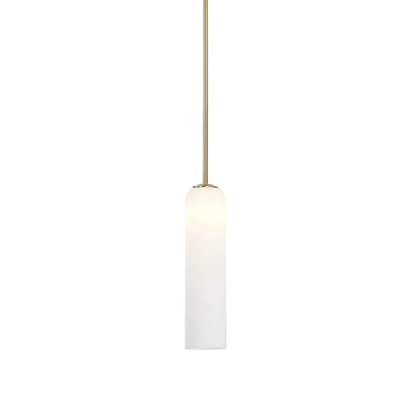 Glazen Hanglamp met Lange Buis – Mondgeblazen Glas Zwart of Goud Finish 10cm Diameter | Sansoti