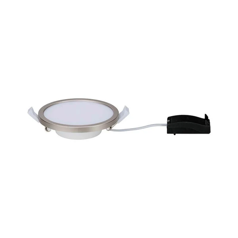 EBL Set Panel Areo rund dim IP44 1x8W 3000K 120mm Nickel-Matt