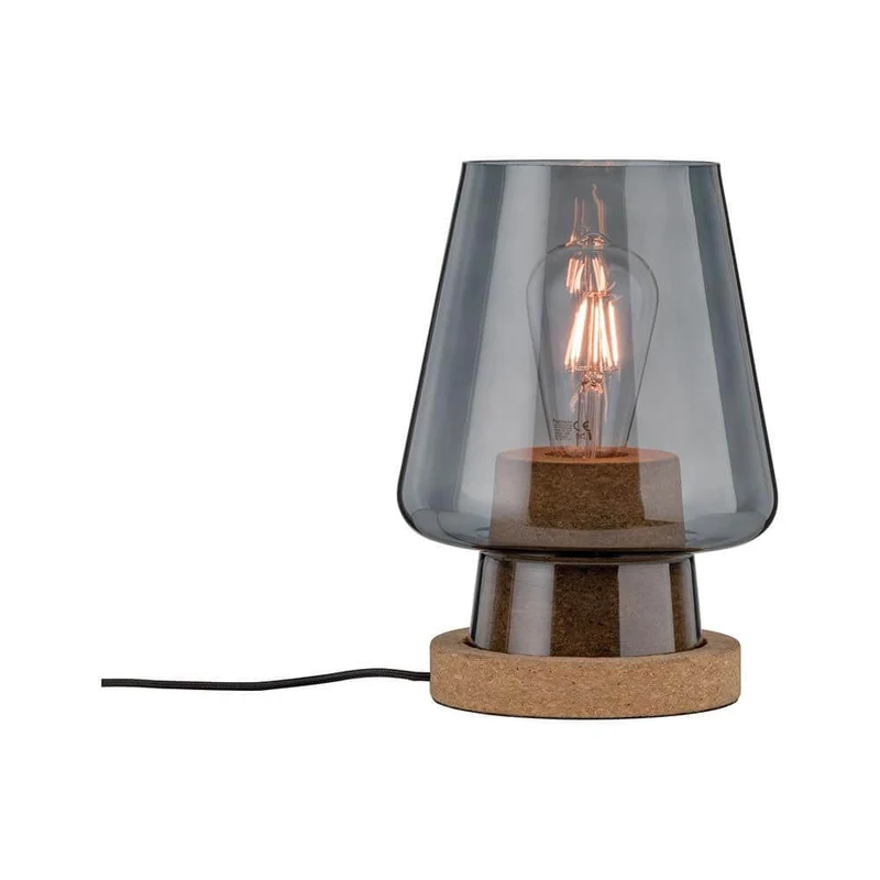 Neordic Iben Tischleuchte max1x20W E27 Rauch Kork Kork