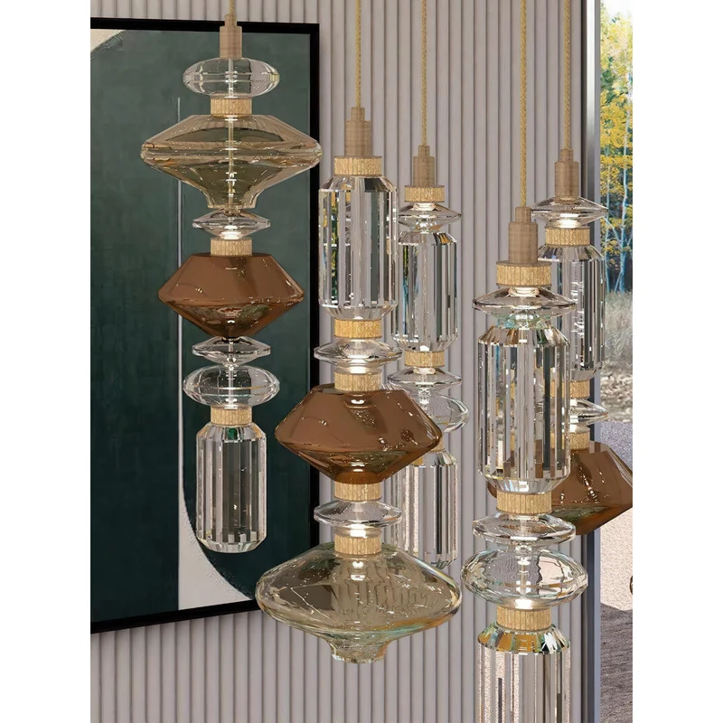 Glazen Hanglamp met Koperen Afwerking en Elegante Bolvorm voor Woonkamer en Eetkamer | Sansoti