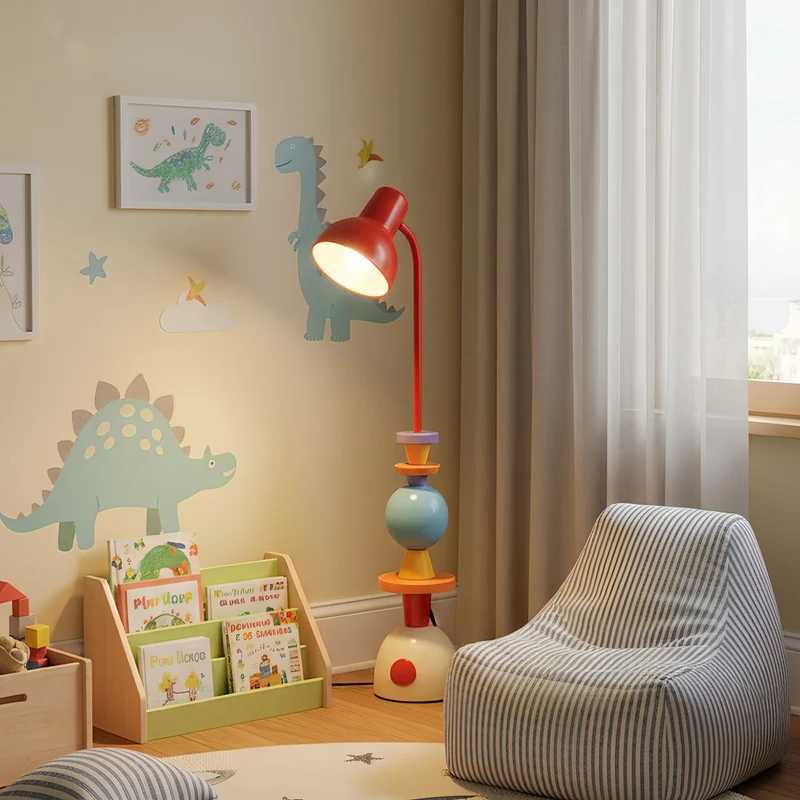 Staande designlamp met gekleurde metalen schijven 40 cm diameter moderne vloerlamp industrieel interieur woonkamer | Sansoti