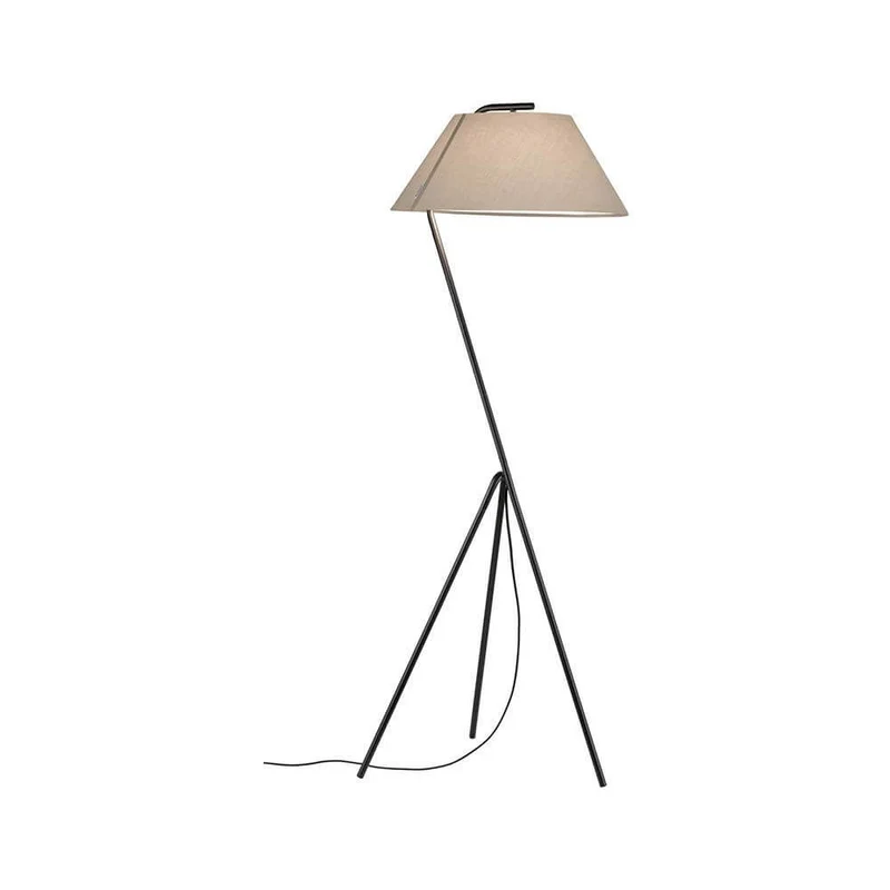 Neordic Narve Stehleuchte max 1x60W E27 Beige Schwarz Stoff