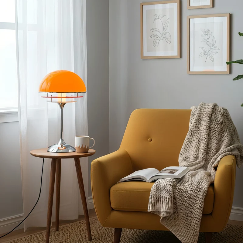 Bauhaus Tafellamp met Acryldiscs Oranje of Wit | Sansoti