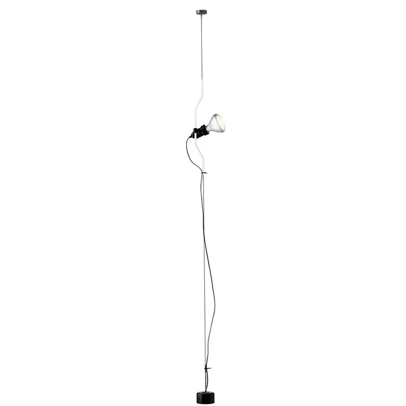 In Hoogte Verstelbare Hanglamp met Metalen Buiskap – Zwart/Wit/Rood | Sansoti