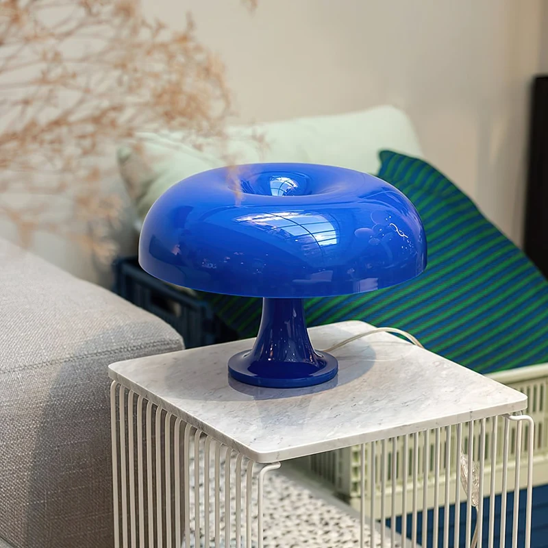 Paddenstoelvormige Tafellamp met 4 Lichtbronnen en Gedimde Retro Sfeer | Sansoti