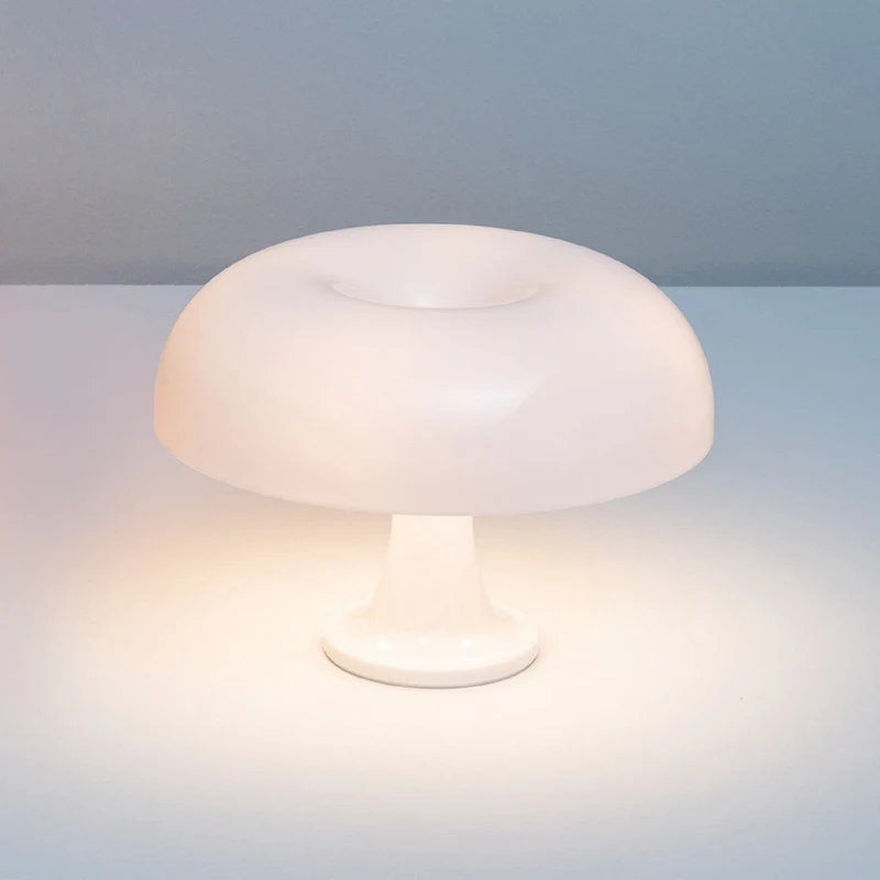 Paddenstoelvormige Tafellamp met 4 Lichtbronnen en Gedimde Retro Sfeer | Sansoti