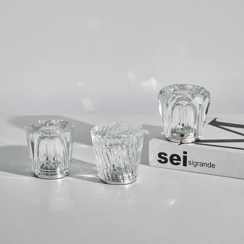 Diamant Kristal Tafellamp met Ingebouwde Accu – Draadloos & Dimbaar – Ø 8,2 cm × H 9 cm | Sansoti