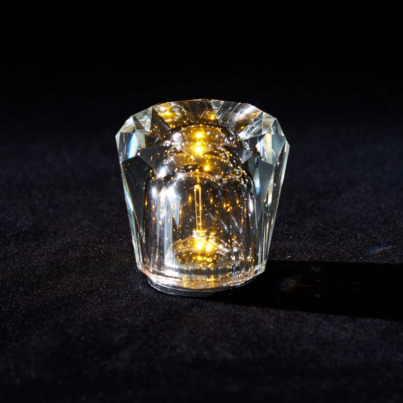 Diamant Kristal Tafellamp met Ingebouwde Accu – Draadloos & Dimbaar – Ø 8,2 cm × H 9 cm | Sansoti