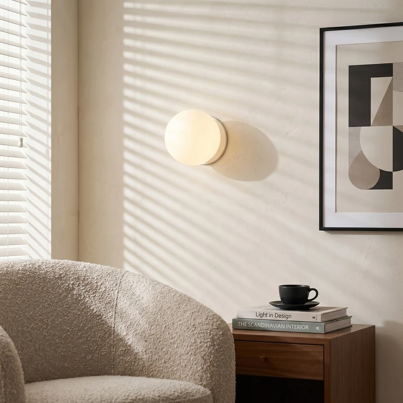 Glazen Wandlamp met Gouden of Zilveren Fitting – Modern Design voor Slaapkamer en Woonkamer | Sansoti