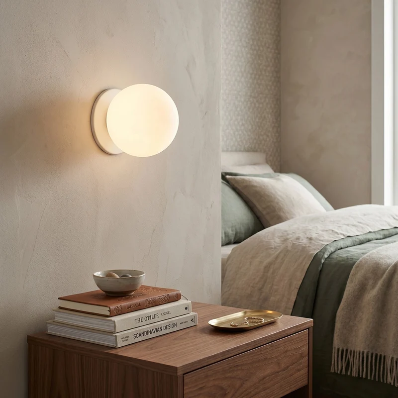 Glazen Wandlamp met Gouden of Zilveren Fitting – Modern Design voor Slaapkamer en Woonkamer | Sansoti