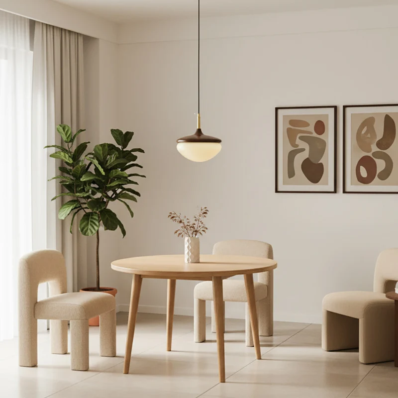 Vintage Hanglamp Metaal en Glas Beige-Goud 22 cm Scandinavische Sfeer Eetkamer Woonkamer | Sansoti