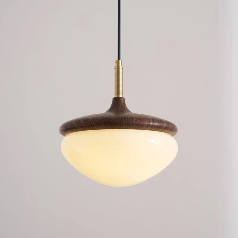 Vintage Hanglamp Metaal en Glas Beige-Goud 22 cm Scandinavische Sfeer Eetkamer Woonkamer | Sansoti