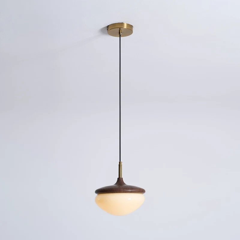 Vintage Hanglamp Metaal en Glas Beige-Goud 22 cm Scandinavische Sfeer Eetkamer Woonkamer | Sansoti