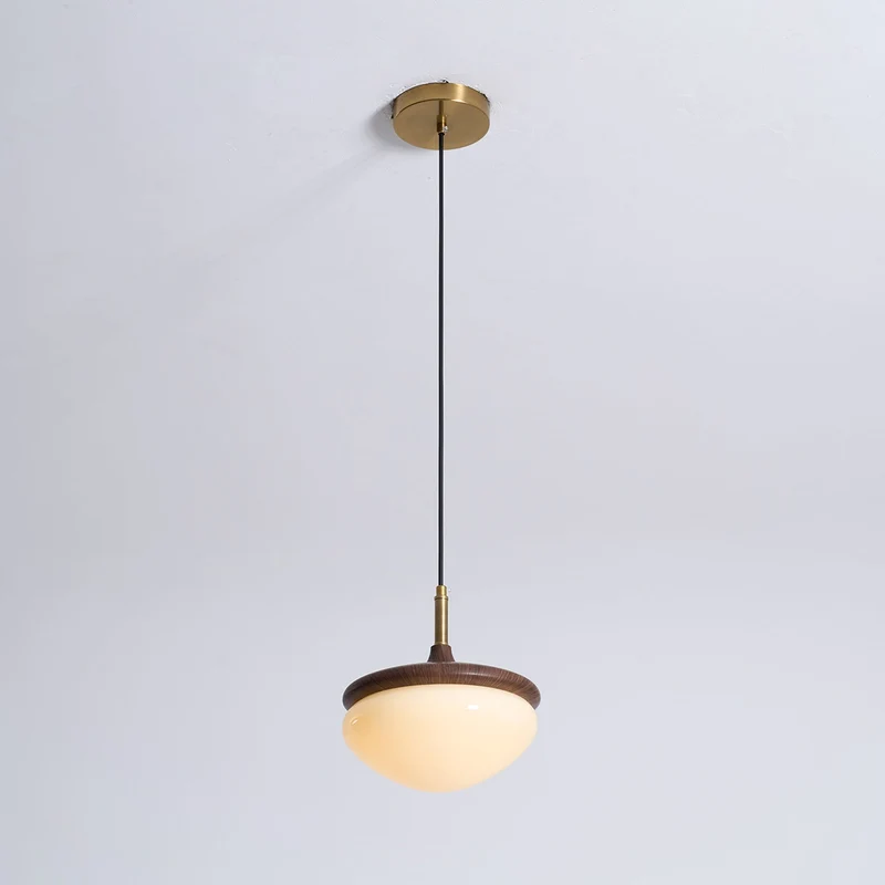 Vintage Hanglamp Metaal en Glas Beige-Goud 22 cm Scandinavische Sfeer Eetkamer Woonkamer | Sansoti
