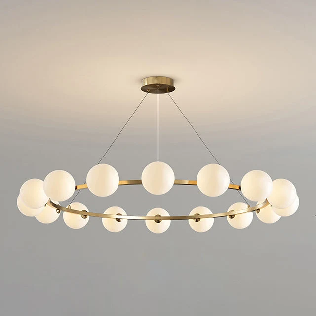 Moderne Kroonluchter met Glazen Kappen – Stijlvol Metalen Design voor Eetkamer Woonkamer Slaapkamer Restaurant | Sansoti