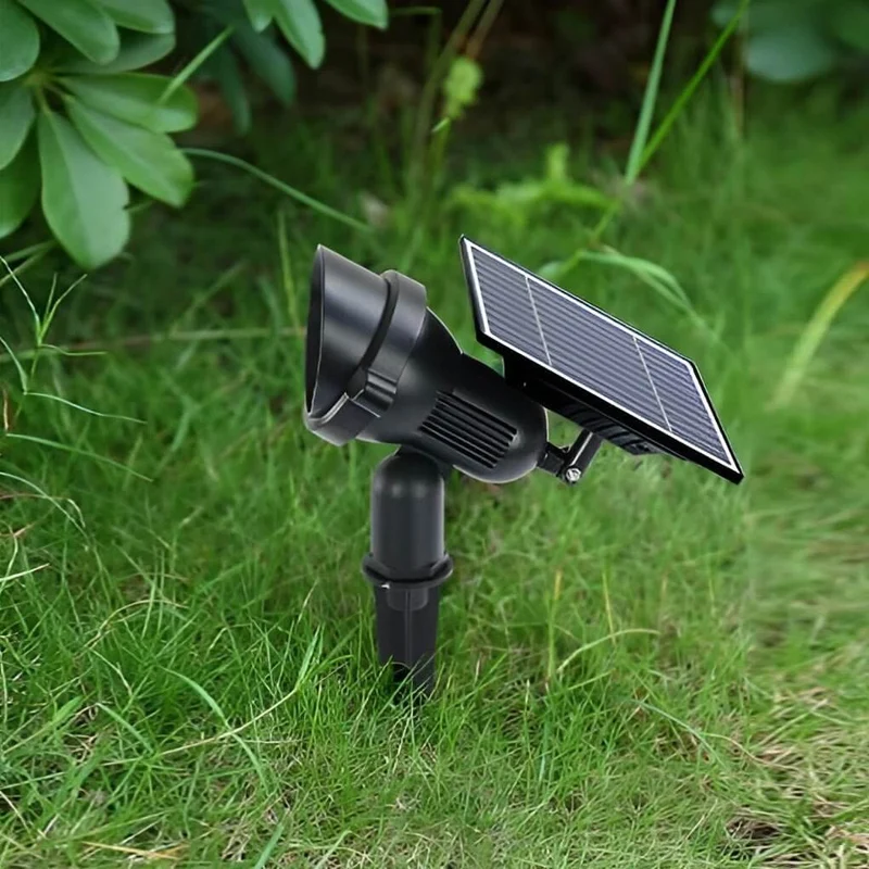 Solar Tuinspot LED RGB Buitenlamp IP65 Verstelbare Kop Aluminium Gazonverlichting | Sansoti