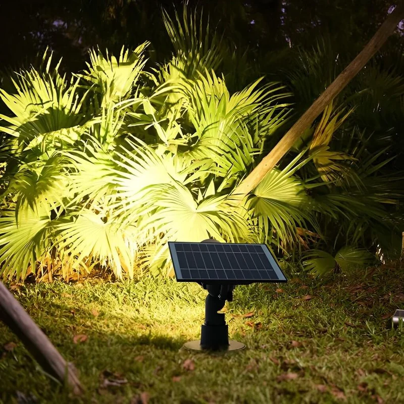 Solar Tuinspot LED RGB Buitenlamp IP65 Verstelbare Kop Aluminium Gazonverlichting | Sansoti