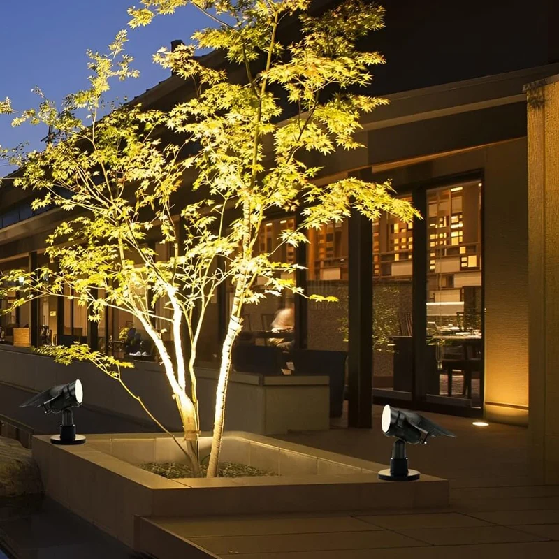 Solar Tuinspot LED RGB Buitenlamp IP65 Verstelbare Kop Aluminium Gazonverlichting | Sansoti