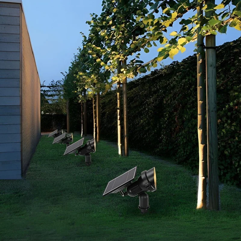 Solar Tuinspot LED RGB Buitenlamp IP65 Verstelbare Kop Aluminium Gazonverlichting | Sansoti