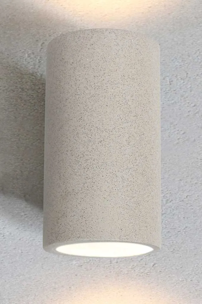 Buitenwandlamp LED betonoptiek met up/down verlichting voor gevel en terras | Sansoti