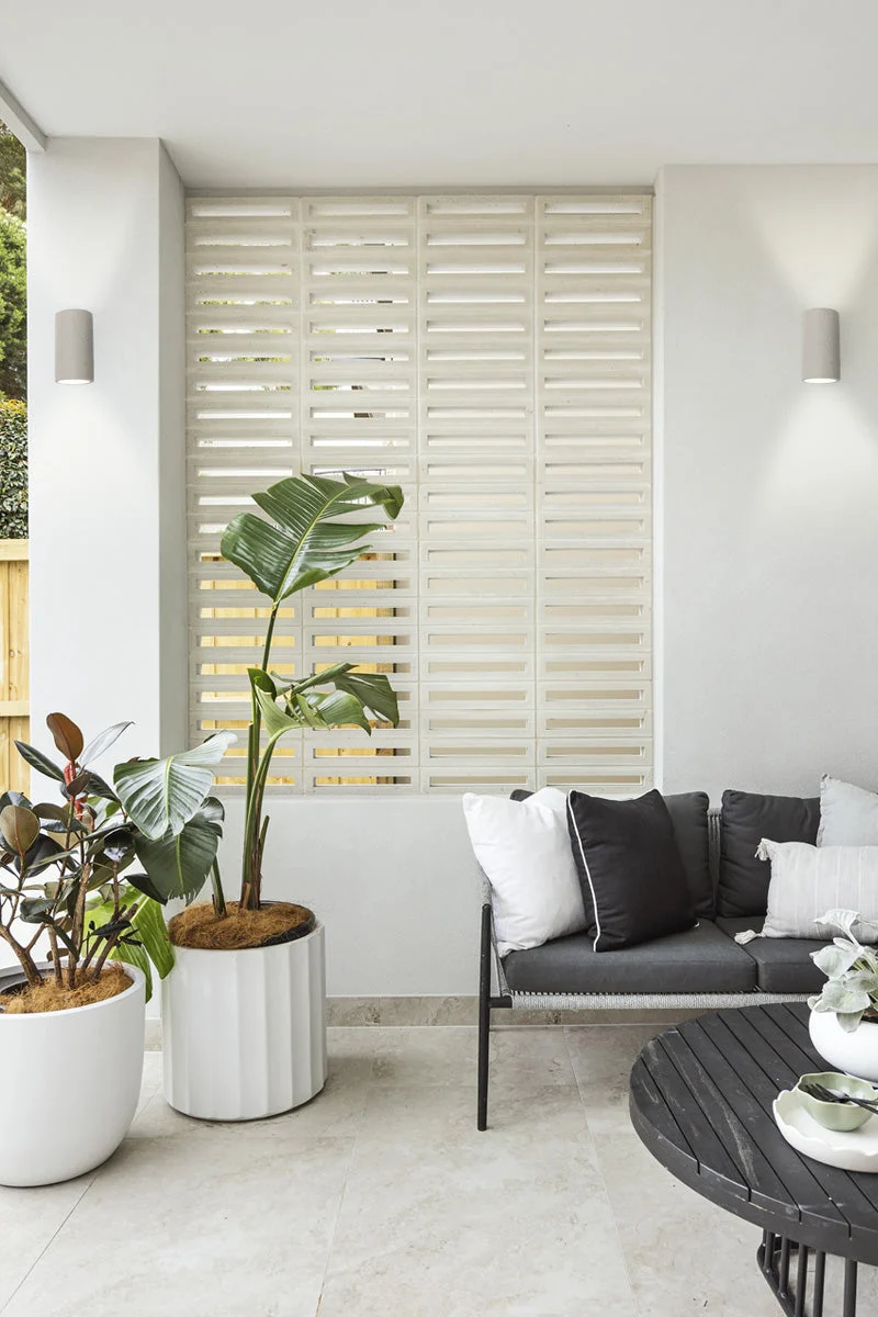 Buitenwandlamp LED betonoptiek met up/down verlichting voor gevel en terras | Sansoti