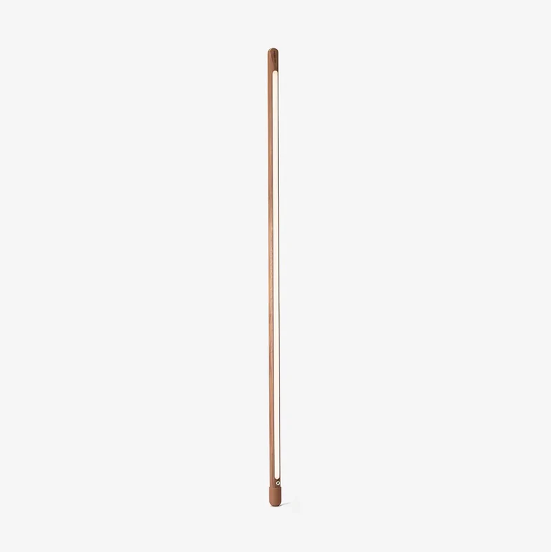 Scandinavische Vloerlamp Hout & Acryl met Geïntegreerde LED Staaflamp 135cm | Sansoti