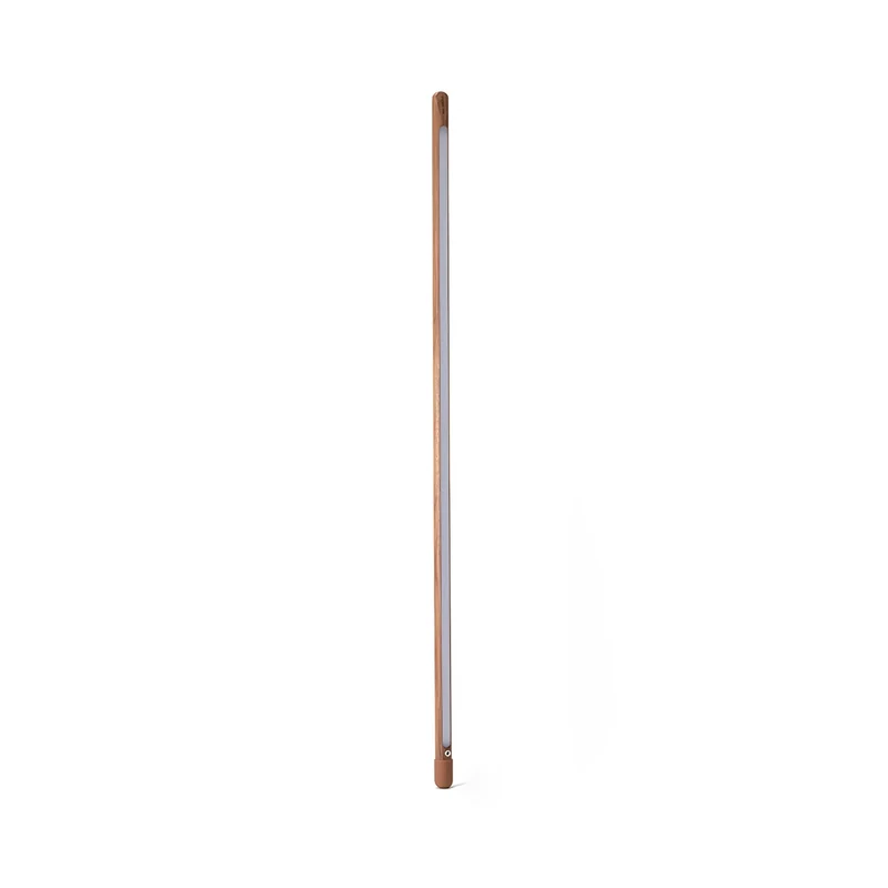 Scandinavische Vloerlamp Hout & Acryl met Geïntegreerde LED Staaflamp 135cm | Sansoti