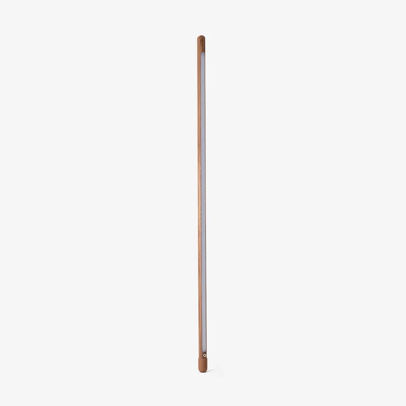 Scandinavische Vloerlamp Hout & Acryl met Geïntegreerde LED Staaflamp 135cm | Sansoti