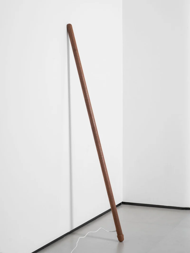 Scandinavische Vloerlamp Hout & Acryl met Geïntegreerde LED Staaflamp 135cm | Sansoti