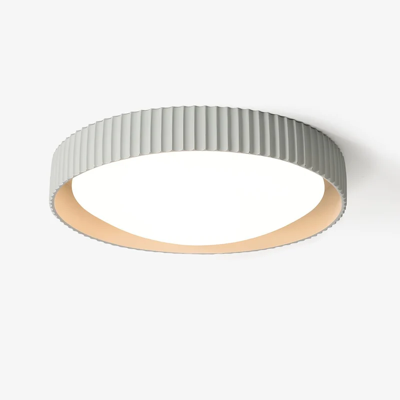Moderne Plafondlamp Ribbed – Acryl Kap met Harsframe – Warm/Neutraal/Koel Licht – Ø46cm – Oranje, Grijs of Blauw | Sansoti