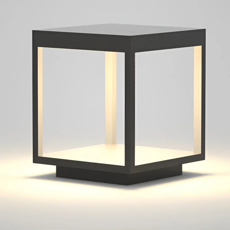 LED Buitenlamp voor Paal Modern Edelstaal IP54 Warm Wit Open Frame Ontwerp Tuinverlichting Muurdecoratie Oplaadbaar | Sansoti