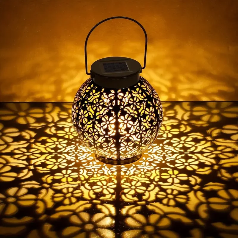 Solarverlichting voor Terras & Tuin – Ronde Sfeerlamp met Warm Licht | Sansoti
