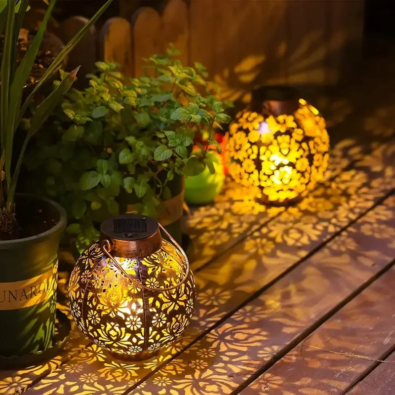 Solarverlichting voor Terras & Tuin – Ronde Sfeerlamp met Warm Licht | Sansoti