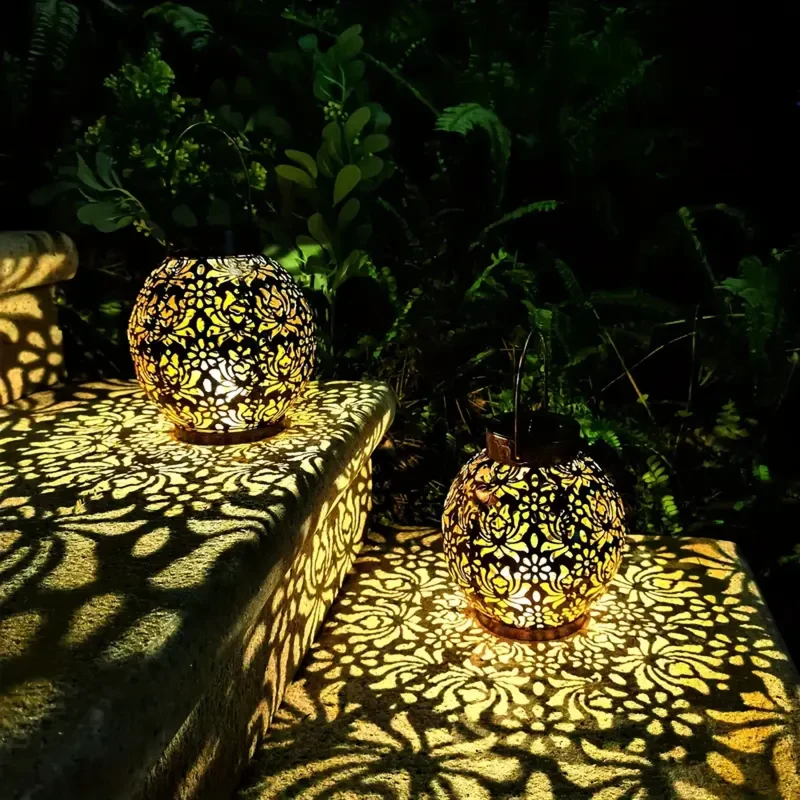 Solarverlichting voor Terras & Tuin – Ronde Sfeerlamp met Warm Licht | Sansoti