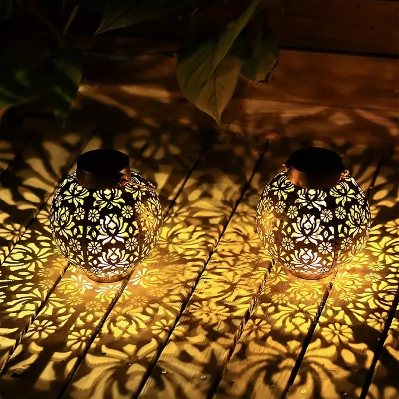 Solarverlichting voor Terras & Tuin – Ronde Sfeerlamp met Warm Licht | Sansoti