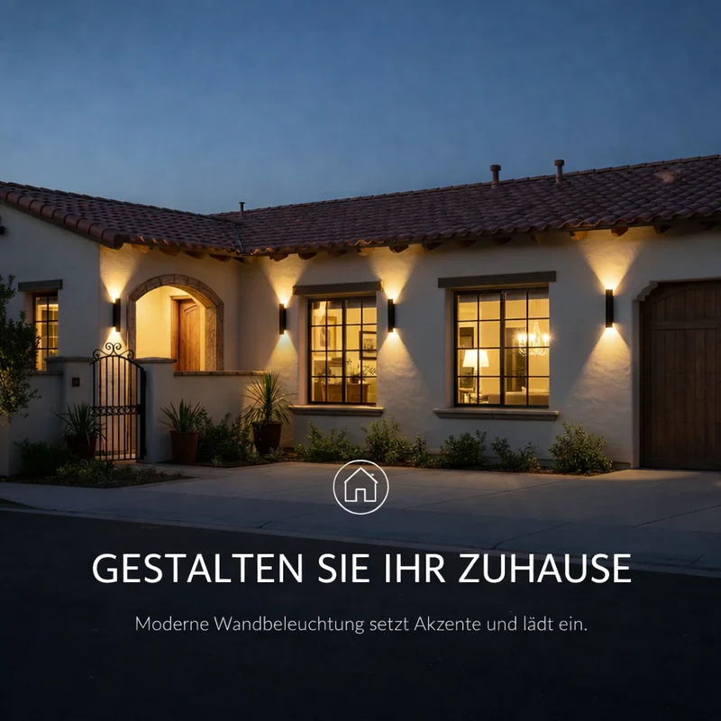 Moderne LED Wandlamp voor Buiten IP65 Aluminium Up & Down Licht Warm Wit Zwart voor Gevel en Terras | Sansoti