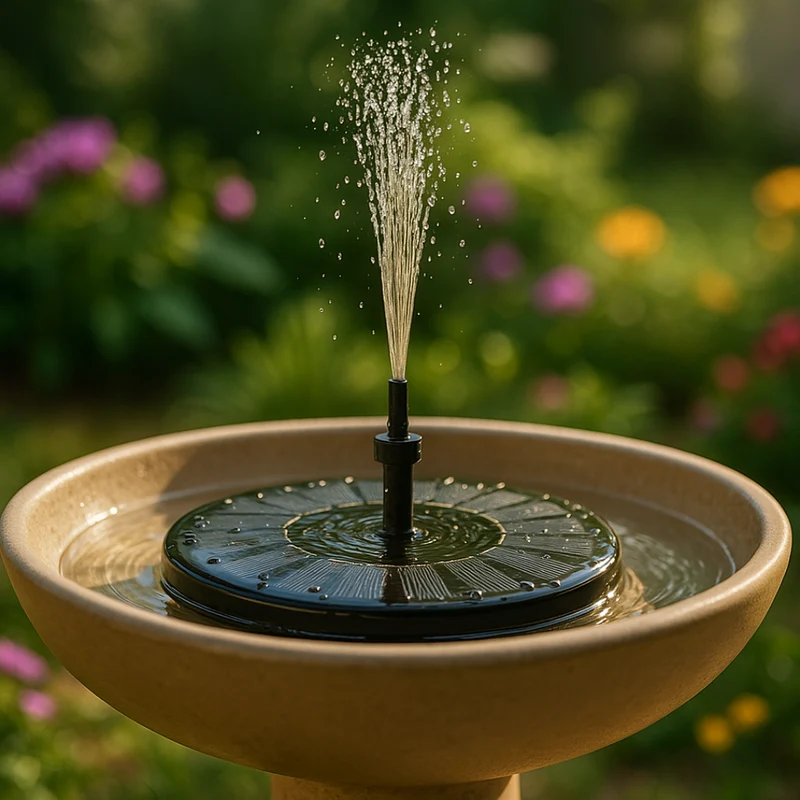 Zonne-energie Fonteinpomp voor Vijver Vogelbad en Tuin met Automatische Werking | Sansoti