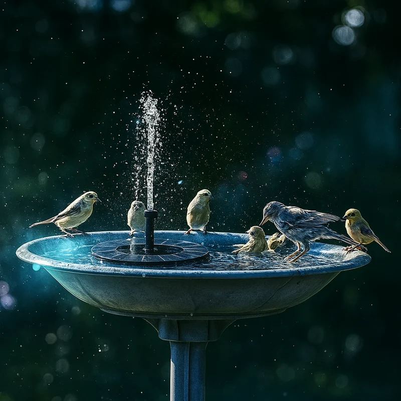 Zonne-energie Fonteinpomp voor Vijver Vogelbad en Tuin met Automatische Werking | Sansoti