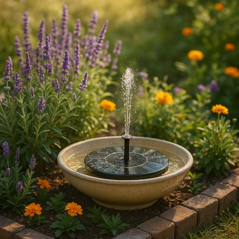Zonne-energie Fonteinpomp voor Vijver Vogelbad en Tuin met Automatische Werking | Sansoti